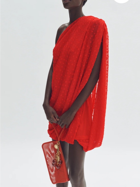 Stella McCartney Dresses & Skirts - Stella McCartney x H&M Scarlet One-Shoulder Mini Dress